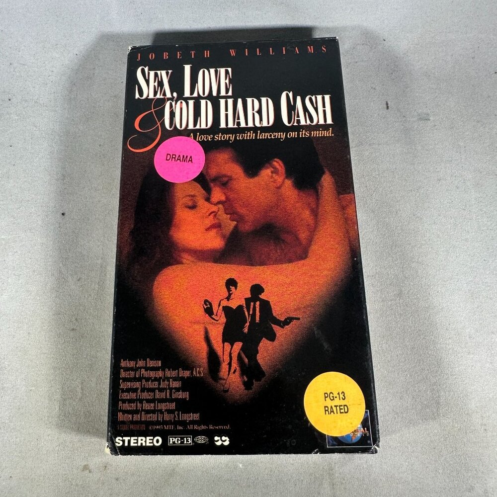 Sex Love & Cold Hard Cash VHS PG13 JoBeth Williams Universal Drama Romance